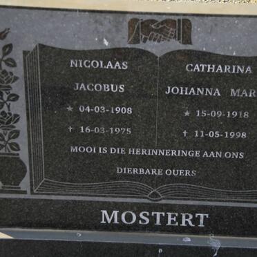 MOSTERT Nicolaas Jacobus 1908-1975 &amp; Catharina Johanna Maria 1918-1998
