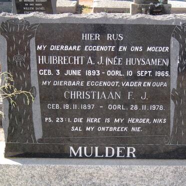 MULDER Christiaan F.J.1897-1978 &amp; Huibrecht A.J. HUYSAMEN 1893-1965