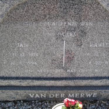 MERWE Jan, van der 1914-1994 &amp; Raaltjie 1929-1994