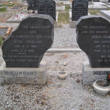 NIEUWOUDT Izak 1890-1956 &amp; Edris JOOSTE 1897-1983