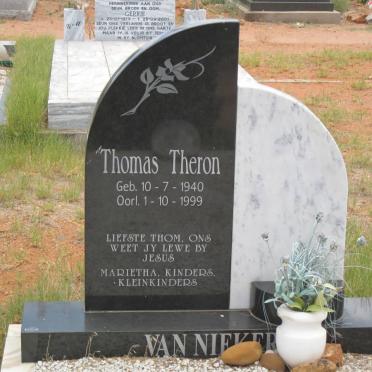 NIEKERK Thomas Theron, van 1940-1999