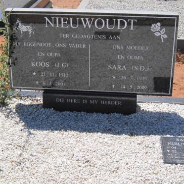 NIEUWOUDT J.G. 1912-2001 &amp; S.D.J. 1920-2009 :: NIEUWOUDT Sarel 1944-2008