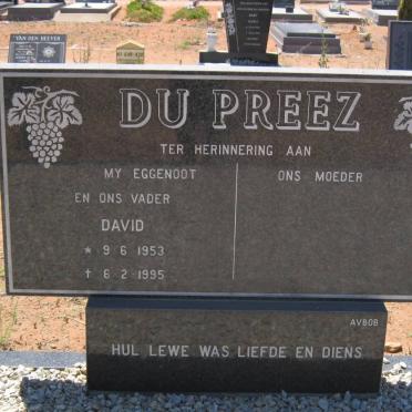 PREEZ David, du 1953-1995