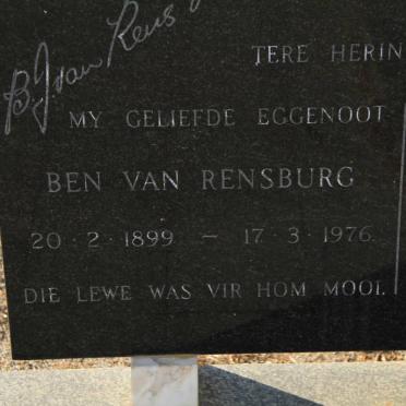 RENSBURG Ben, van 1899-1976