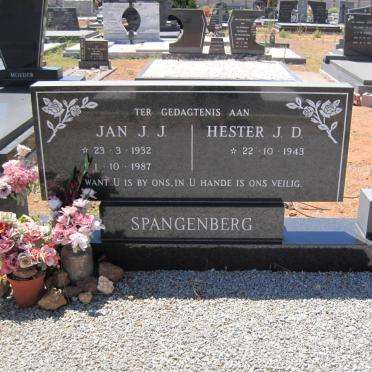 SPANGENBERG Jan J.J. 1932-1987 &amp; Hester J.D. 1943-