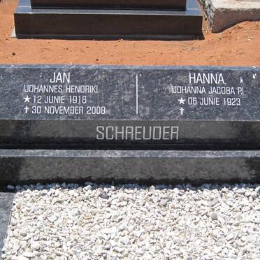 SCHREUDER Johannes Hendrik 1916-2008 &amp; Johanna Jacoba P. 1923-