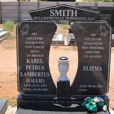 SMITH Karel Petrus Lambertus 1957-2003 &amp; Elizma 1962-