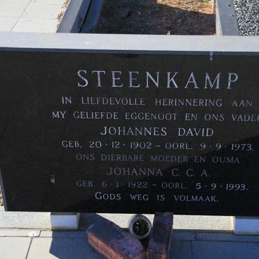 STEENKAMP Johannes David 1902-1973 &amp; Johanna C.C.A. 1922-1993