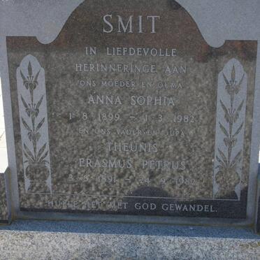 SMIT Theunis Erasmus Petrus 1891-1982 &amp; Anna Sophia 1899-1982