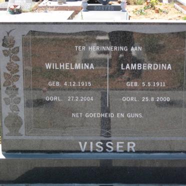 VISSER Lamberdiina 1911-2000 :: VISSER Wilhelmina 1915-2004