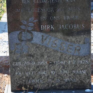VISSER Dirk Jacobus 1953-1978
