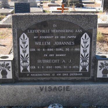 VISAGIE Willem Johannes 1886-1961 &amp; Huibrecht A.J. 1890-1976