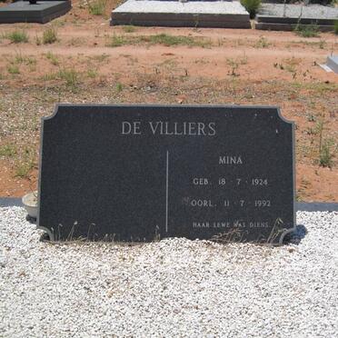 VILLIERS Theunis Jacobus, de 1922-2009 :: DE VILLIERS Mina 1924-1992 