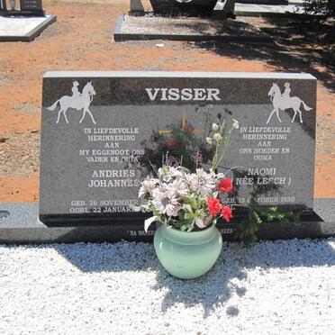 VISSER Andries Johannes 1930-2006 &amp; Naomi LESCH 1930-