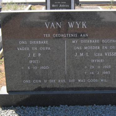 WYK J.E.P., van 1920- &amp; J.M.L. VISSER 1925-1985