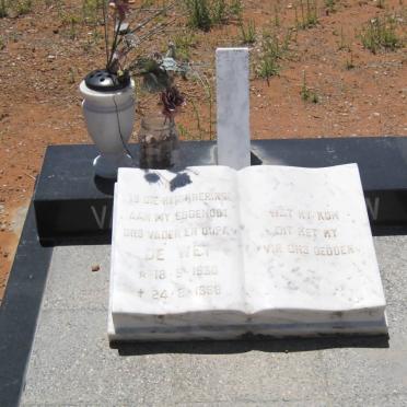 WESTHUIZEN De Wet, van der 1930-1998