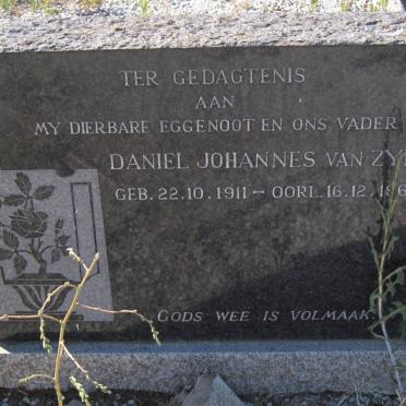 ZYL  Daniel Johannes, van 1911-1961