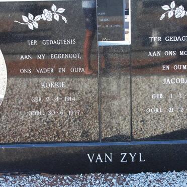 ZYL Kokkie, van 1914-1977 &amp; Jacoba 1918-2006