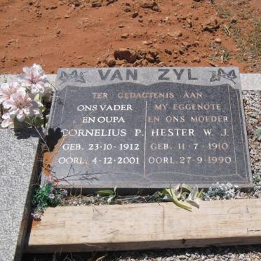 ZYL Cornelius P., van 1912-2001 &amp; Hester W.J. 1910-1990