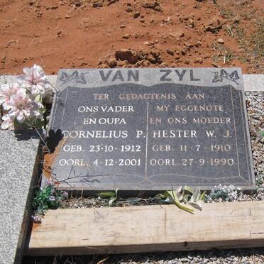 ZYL Cornelius P., van 1912-2001 &amp; Hester W.J. 1910-1990