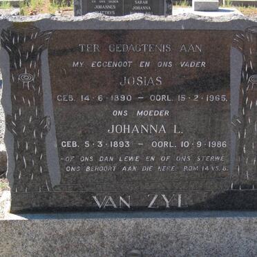 ZYL Josias, van 1890-1965 &amp; Johanna L. 1893-1986