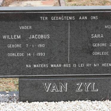 ZYL Willem Jacobus, van 1910-1993 &amp; Sara Johanna 1909-1989