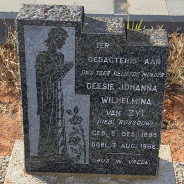 ZYL Geesie Johanna Wilhelmina, van nee ROSSOUW 1883-1956