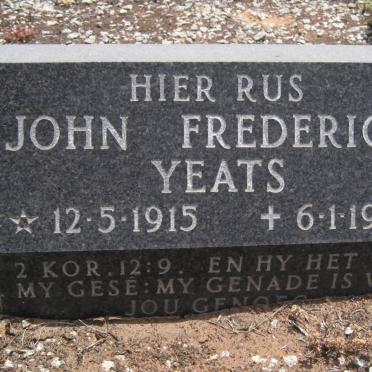 YEATS John Frederick 1915-1994