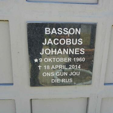BASSON Jacobus Johannes 1960-2014