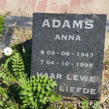 ADAMS Anna 1947-1999
