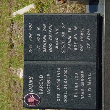 DONS Barend Jacobus 1974-2004