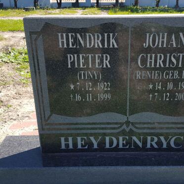 HEYDENRYCH Hendrik Pieter 1922-1999 &amp; Johanna Christina BESTER 1925-2008