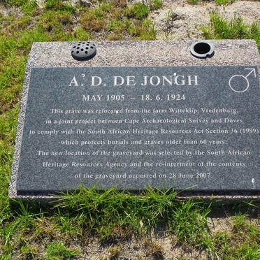 JONGH A.D., de 1905-1924