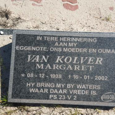 KOLVER Margaret, van 1938-2002