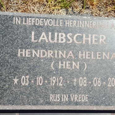 LAUBSCHER Hendrina Helena 1912-2005