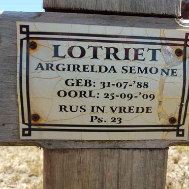 LOTRIET Argirelda Semone 1988-2009