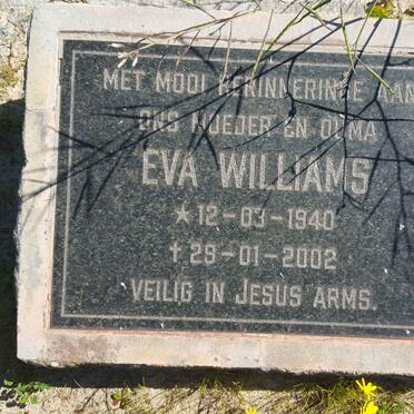 WILLIAMS Eva 1940-2002