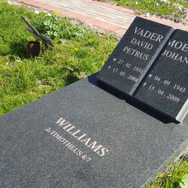 WILLIAMS David Petrus 1931-2004 &amp; Johanna 1943-2009