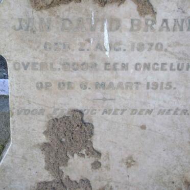 BRAND Jan David 1870-1915