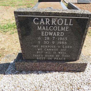 CARROLL Malcolme Edward 1965-1988