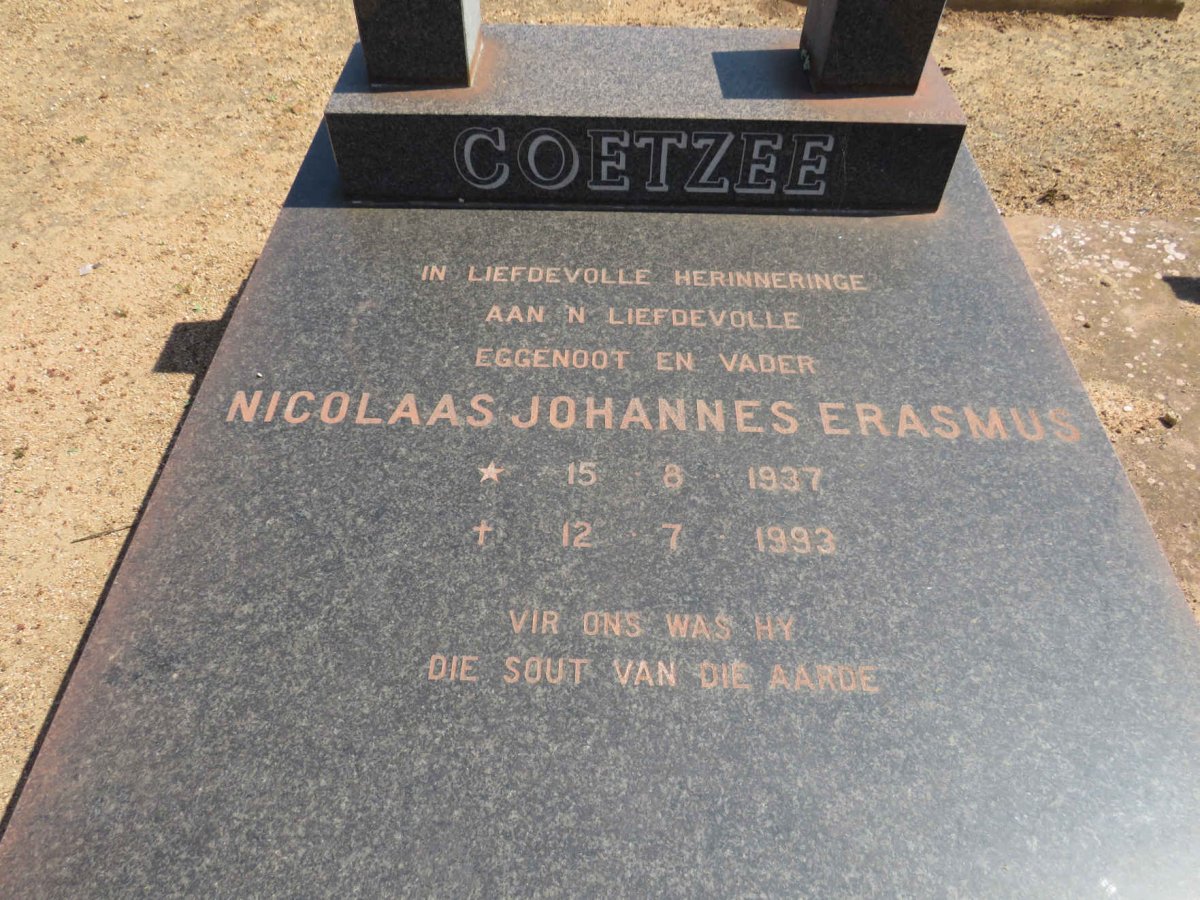 COETZEE Nicolaas Johannes Erasmus 1937-1993