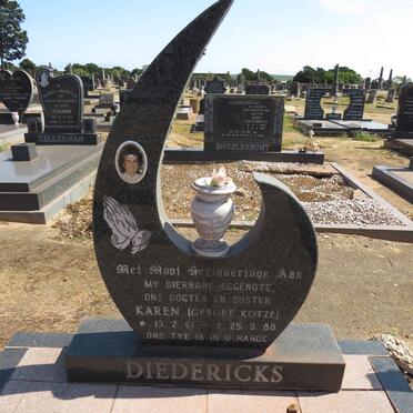DIEDERICKS Karen nee KOTZE 1961-1988