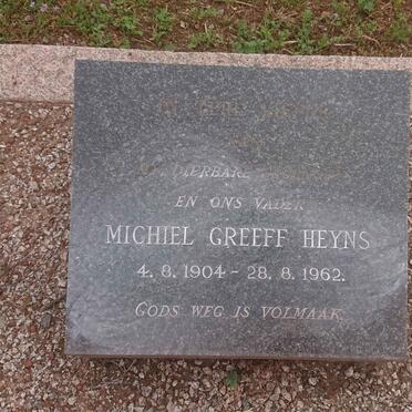 HEYNS Michiel Greeff 1904-1962