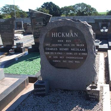 HICKMAN Charles Henry Nicolaas 1962-1982