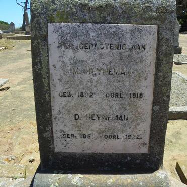 HEYNEMAN D. 1851-1922 &amp; M. 1852-1918