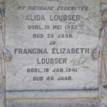 LOUBSER Alida  -1930 ::  LOUBSER Francina Elizabeth  -1941 