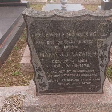 LAZARUS Maria J.J. 1954-1972