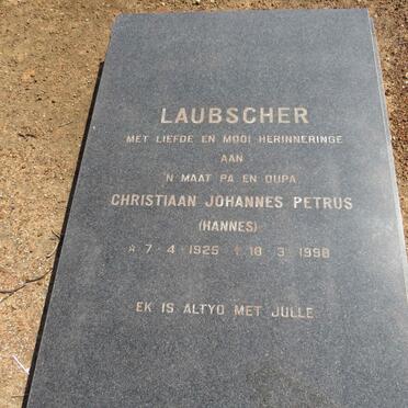LAUBSCHER Christiaan Johannes Petrus 1925-1998