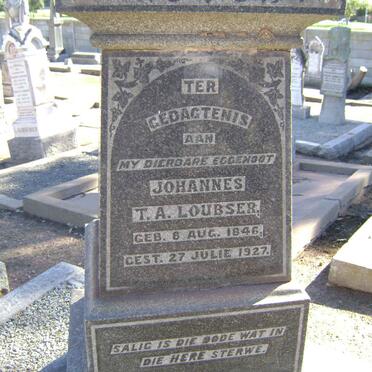 LOUBSER Johannes T.A. 1846-1927