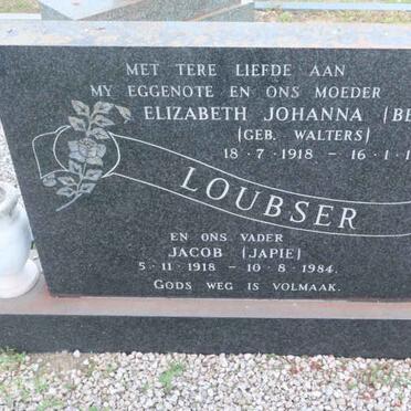 LOUBSER Jacob 1918-1984 &amp; Elizabeth Johanna WALTERS 1918-1981